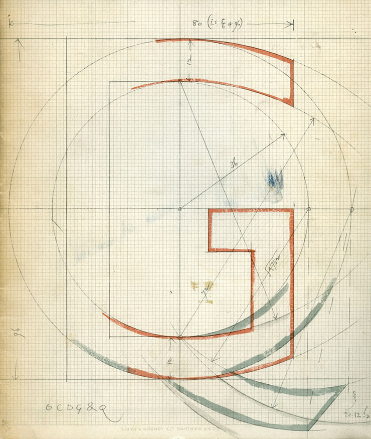 Eric-Gill-typographe-UK-dessin-croquis-atypographie-Gill-sans-1932