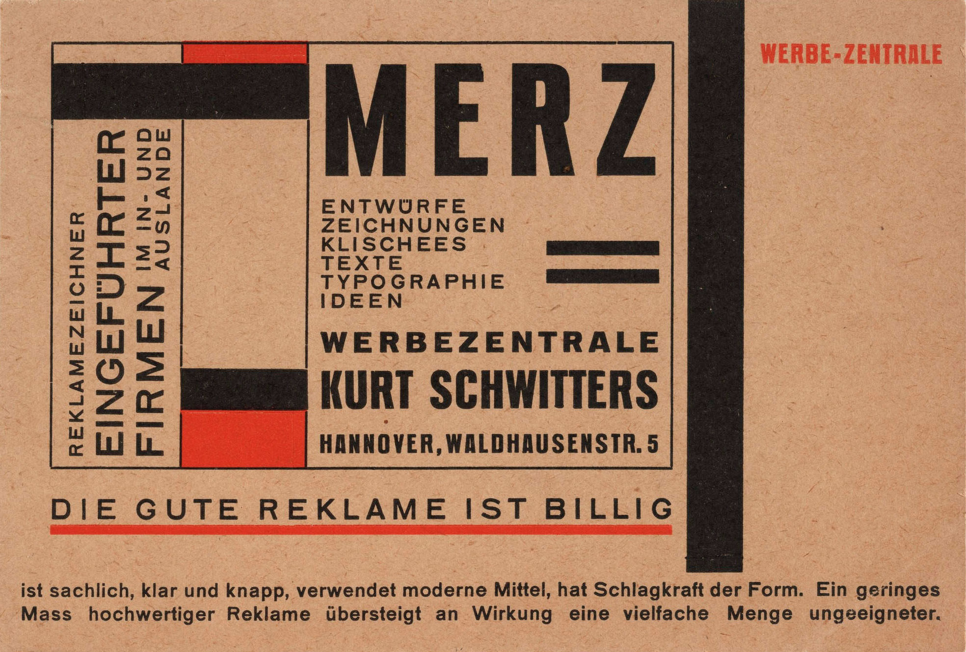 Kurt-Schwitters-carte-postal-Merz-1925–27
