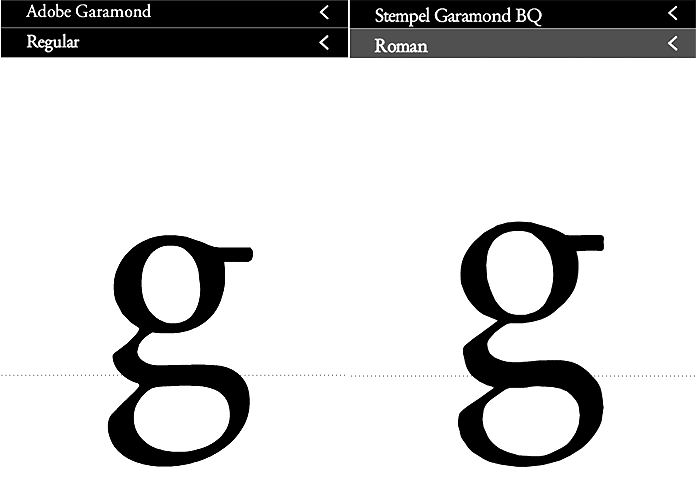 comparaison-garamond-lettre-g