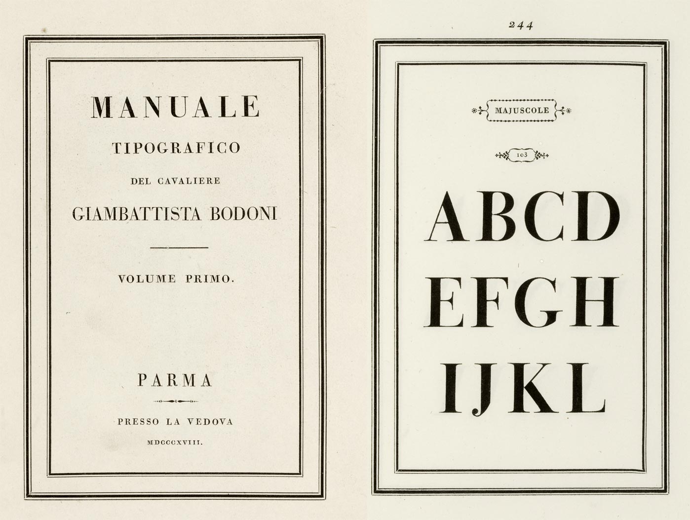 Manuale tipografico (1818) – Giambattista Bodoni